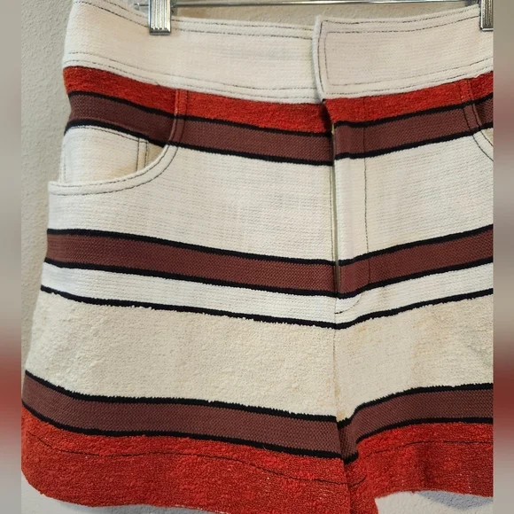 Derek Lam 10 Crosby Poppy Tweed Cotton Striped Shorts Size 8 - Picture 8 of 8